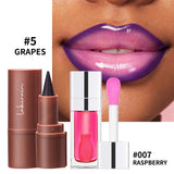 2PCS Matte Lip Kit: Liner & Lip Oil Set