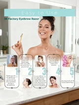3PCS Women's Eyebrow Razor Stainless Steel