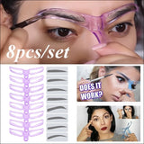 8-in-1 Reusable Eyebrow Stencil & Brow Stamp Set