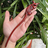 Chinese Retro Peach Wood Carved Hairpin