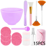 15PCS Facial Skin Care Mask Mixing Tool Set