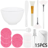 15PCS Facial Skin Care Mask Mixing Tool Set