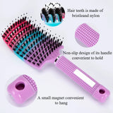 Curved Vented Boar Bristle Hair Brush – 1PC