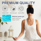 Reusable Migraine Ice Head Wrap Cooling Cap – Gel Cold Therapy Hat for Headache, Sinus Relief & Light Sensitivity