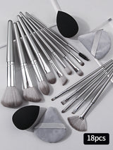 14PCS Makeup Brush & Sponge Set with Puff