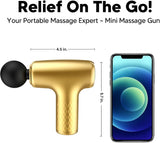 Gold Mini Massage Gun Deep Tissue Percussion