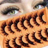 42 Pairs Cat Eye 3D Fluffy False Eyelashes