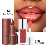 2PCS Matte Lip Kit: Liner & Lip Oil Set