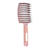 Curved Vented Boar Bristle Hair Brush – 1PC
