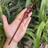Chinese Retro Peach Wood Carved Hairpin