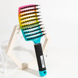 Curved Vented Boar Bristle Hair Brush – 1PC
