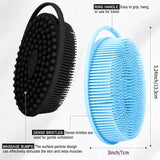 2PCS Silicone Body Scrubber Exfoliating Brush