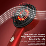 Electric Vibration Massage Comb with Red Light Therapy